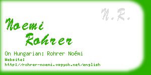 noemi rohrer business card